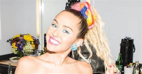 miley cyrus naked|Miley Cyrus Goes Totally Topless on New Magazine Cover.